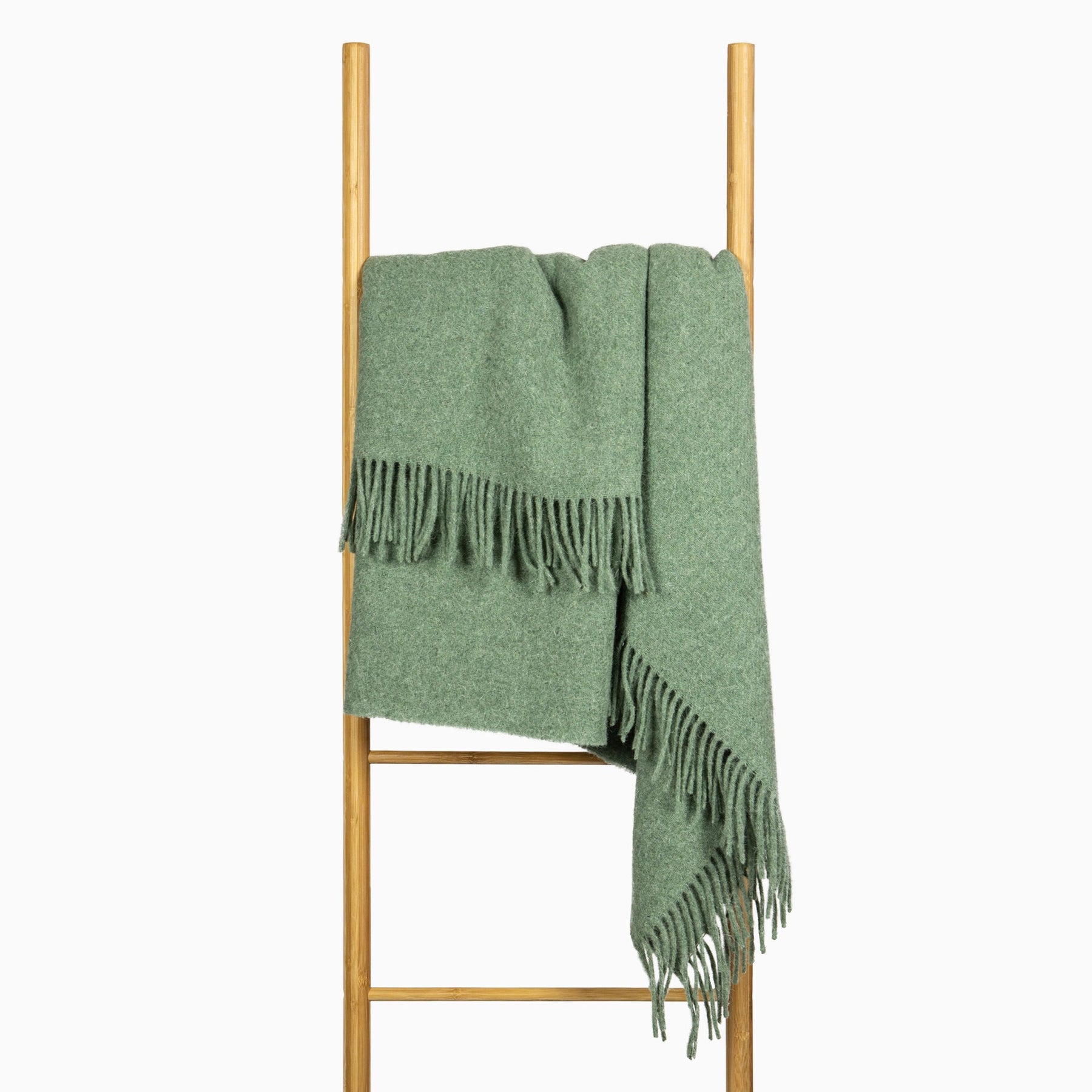 Brighton Throw Blanket - 100% NZ Wool - 140W x 200H cm - Sage - Ethically Sourced - SuperSaverAU - view 2