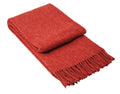 Brighton Throw Blanket - 100% NZ Wool - 140W x 200H cm - Cherry - Ethically Sourced - SuperSaverAU - view 1