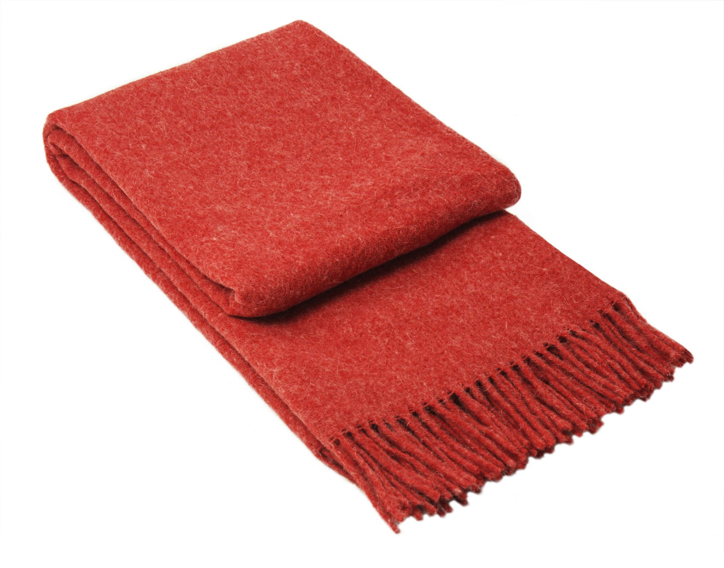 Brighton Throw Blanket - 100% NZ Wool - 140W x 200H cm - Cherry - Ethically Sourced
