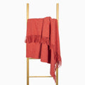 Brighton Throw Blanket - 100% NZ Wool - 140W x 200H cm - Cherry - Ethically Sourced - SuperSaverAU - view 2
