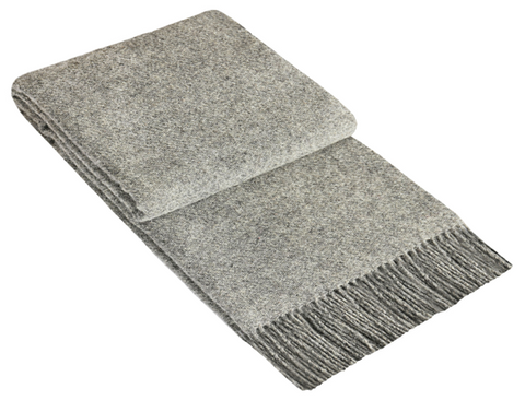 Brighton Throw Blanket - 100% NZ Wool - 140W x 200H cm - Grey - Ethically Sourced - SuperSaverAU - view 1