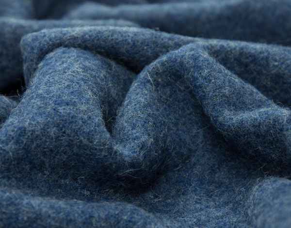 Brighton Throw Blanket - 100% NZ Wool, 140W x 200H cm, Navy, Ethically Sourced - SuperSaverAU - view 2