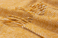 Cambridge Throw Blanket - 100% NZ Wool, 140x200 cm, Mustard, Ethically Sourced - SuperSaverAU - view 2