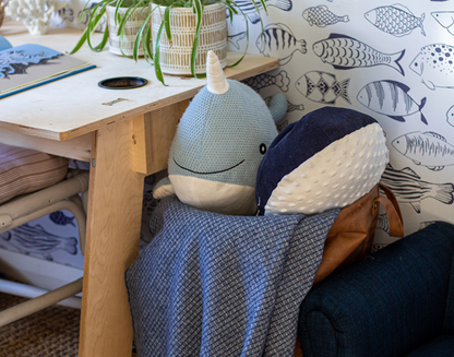 Chiswick Cashmere Merino Wool Blend Throw 140x200cm Navy European Woven