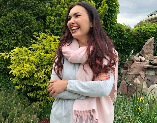 Chiswick Cashmere Merino Wool Blend Scarf 70x200cm Blush European Woven