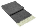 Hampton Merino Wool Blend Throw - Dark Grey, Elegant Blanket - SuperSaverAU - view 1