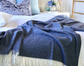 Kensington 10% Cashmere 90% Merino Wool Throw 140x200cm Navy European Woven - SuperSaverAU - view 2