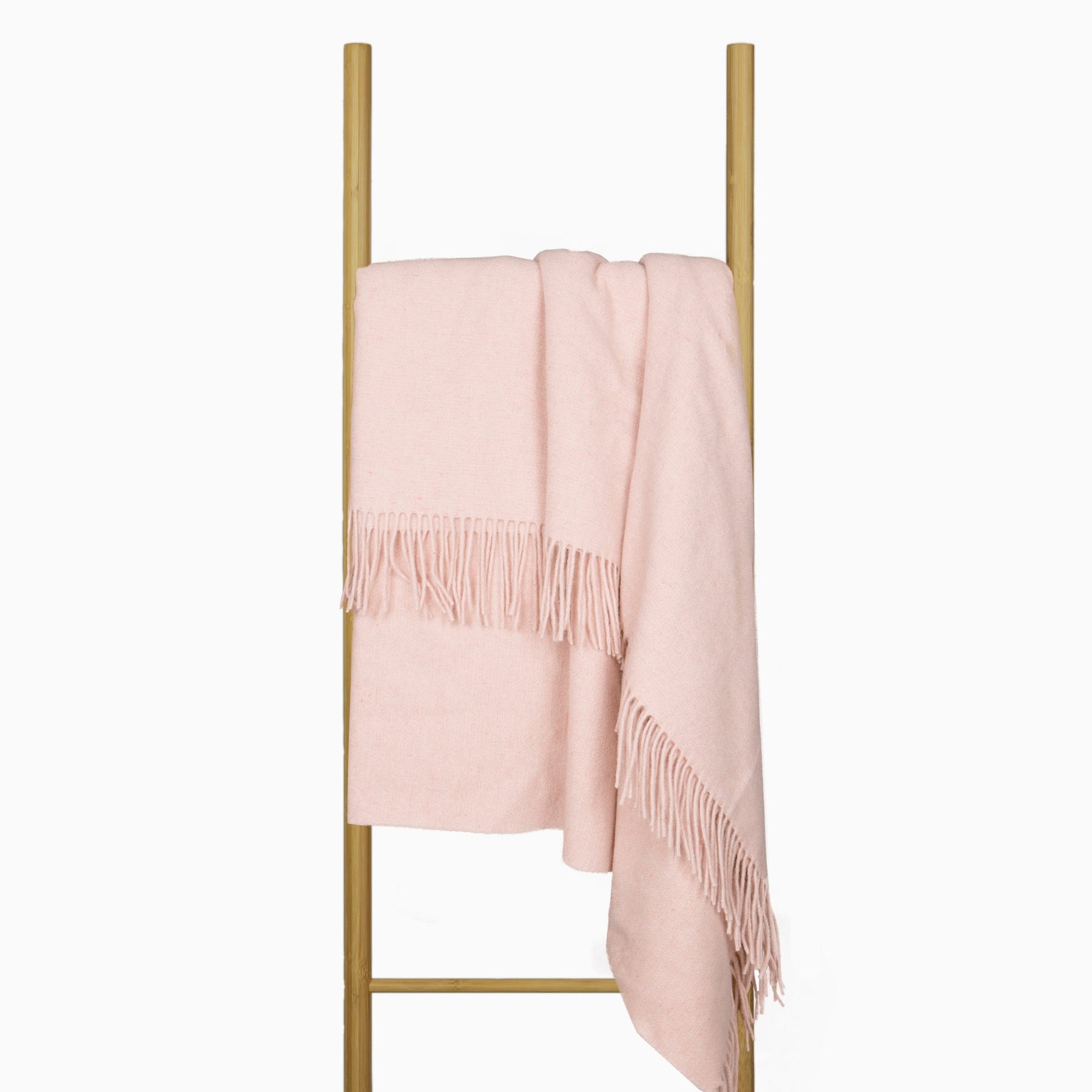 Oxford Throw Blanket - Merino Wool Blend - 140x200 cm - Blush - Ethically Sourced - SuperSaverAU - view 3