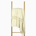 Oxford Throw Blanket - Merino Wool Blend - Ivory - 140W x 200H cm - Ethically Sourced - SuperSaverAU - view 3