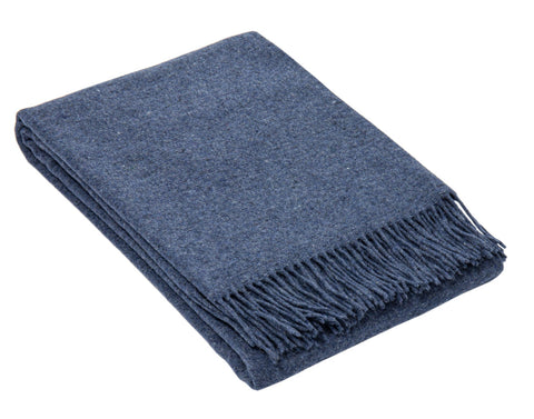 Oxford Throw Blanket - Merino Wool Blend - 140x200 cm - Navy, Ethically Sourced - SuperSaverAU - view 1