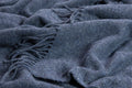 Oxford Throw Blanket - Merino Wool Blend - 140x200 cm - Navy, Ethically Sourced - SuperSaverAU - view 2