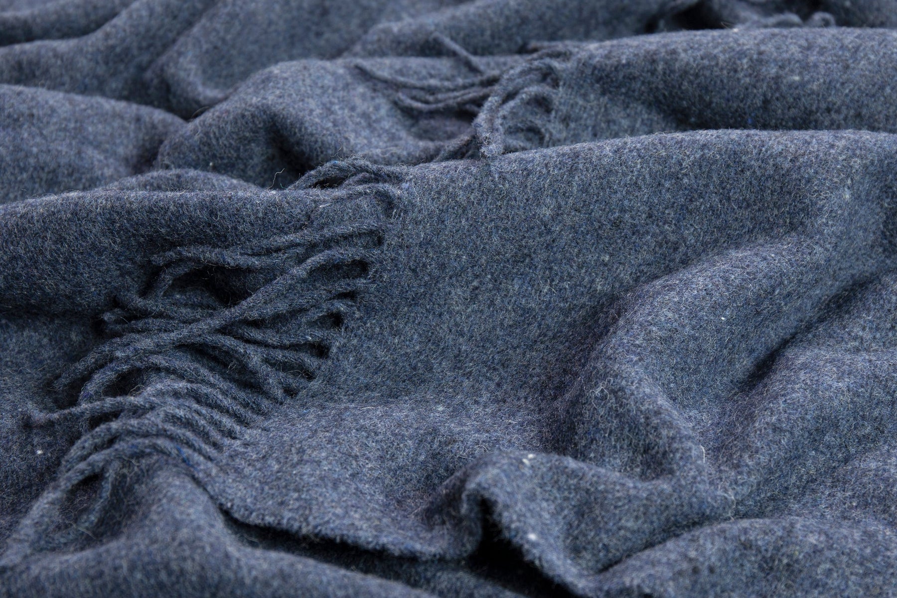 Oxford Throw Blanket - Merino Wool Blend - 140x200 cm - Navy, Ethically Sourced - SuperSaverAU - view 2
