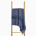 Oxford Throw Blanket - Merino Wool Blend - 140x200 cm - Navy, Ethically Sourced - SuperSaverAU - view 3