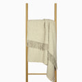 Oxford Throw Blanket - Merino Wool Blend - 140x200 cm - Stone - Ethically Sourced - SuperSaverAU - view 3