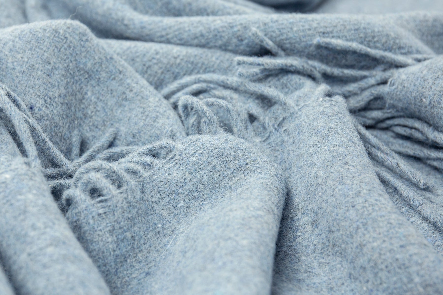 Oxford Throw Blanket - Merino Wool Blend - 140W x 200H cm - Sky Blue - SuperSaverAU - view 2