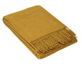 Oxford Throw Blanket - Merino Wool Blend - Mustard - 140W x 200H cm - SuperSaverAU - view 1