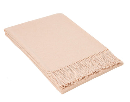 Paddington Throw Blanket - Fine Wool Blend - Blush