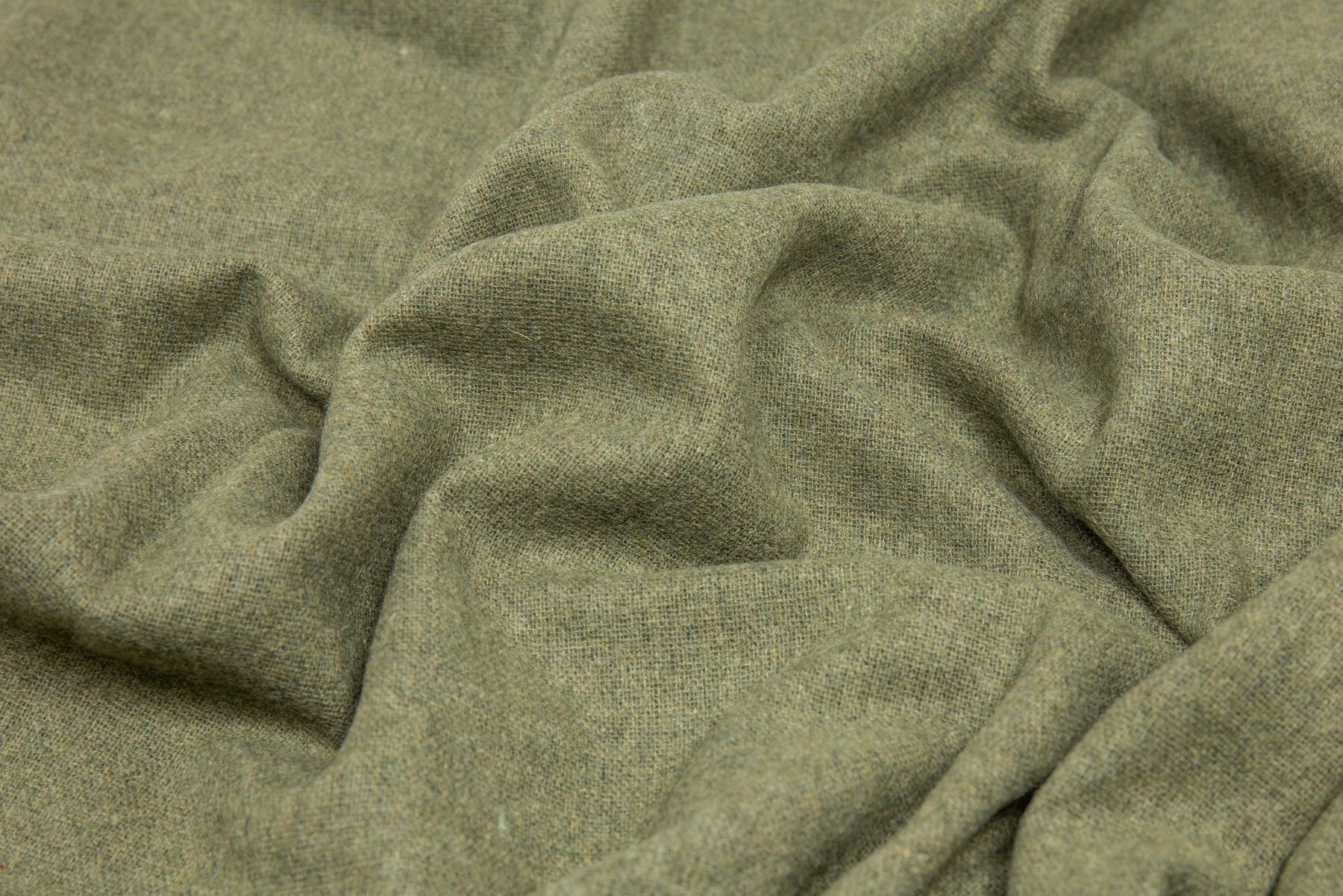 Paddington Throw Blanket - Merino Wool Blend, 140x200 cm, Olive, Ethically Sourced - SuperSaverAU - view 2