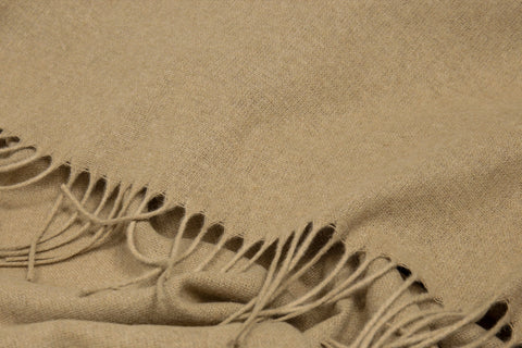 Paddington Throw Blanket - 140W x 200H cm - Merino Wool Blend - Camel - SuperSaverAU - view 2