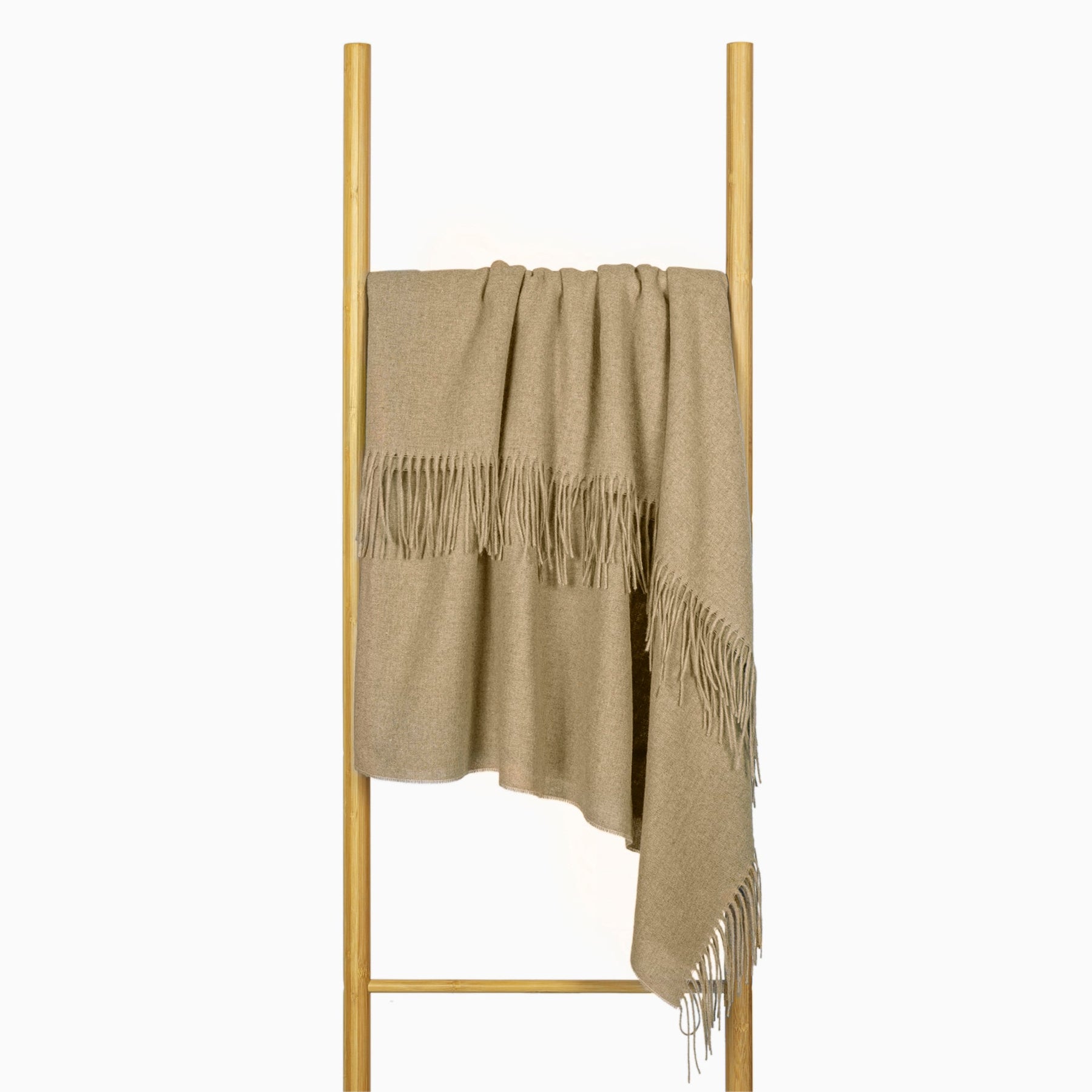 Paddington Throw Blanket - 140W x 200H cm - Merino Wool Blend - Camel - SuperSaverAU - view 3