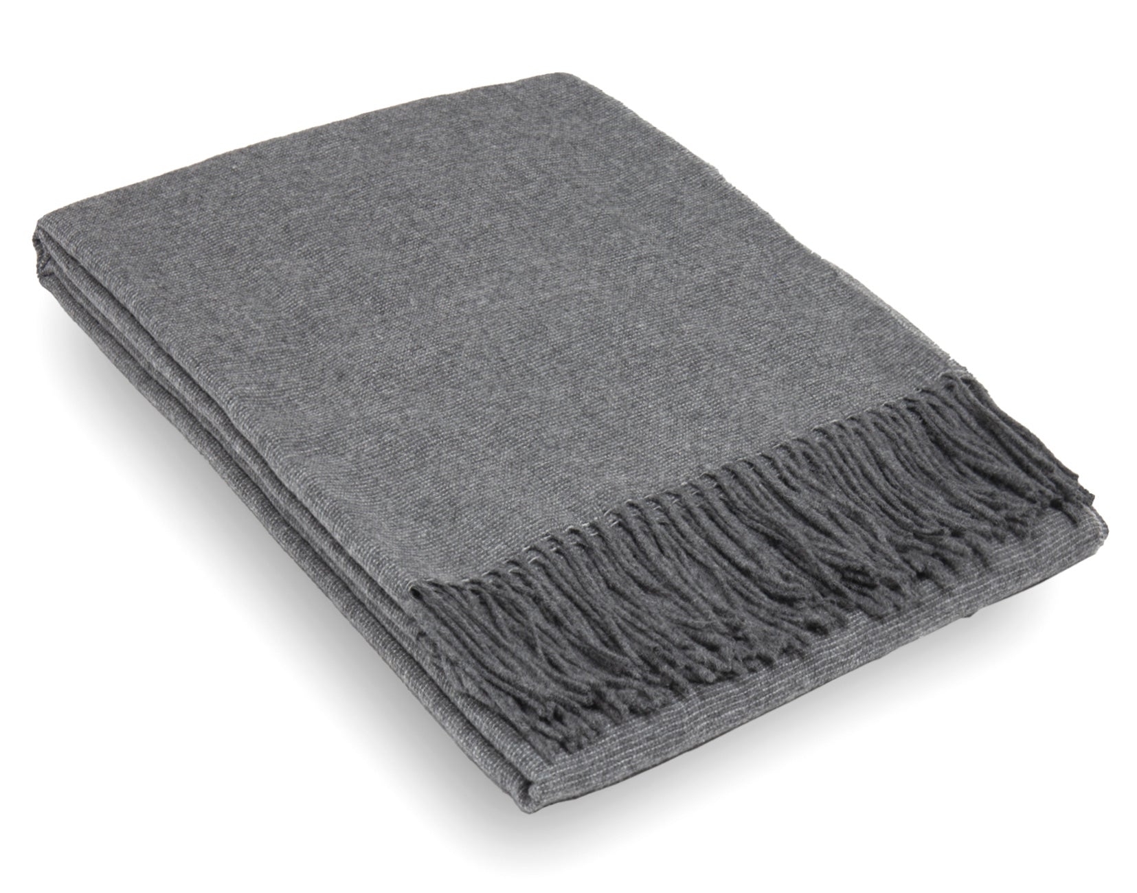 Paddington Throw Blanket - Merino Wool Blend, 140W x 200H cm, Slate - SuperSaverAU - view 1