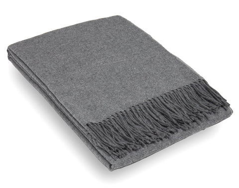 Paddington Throw Blanket - Merino Wool Blend, 140W x 200H cm, Slate - SuperSaverAU - view 1