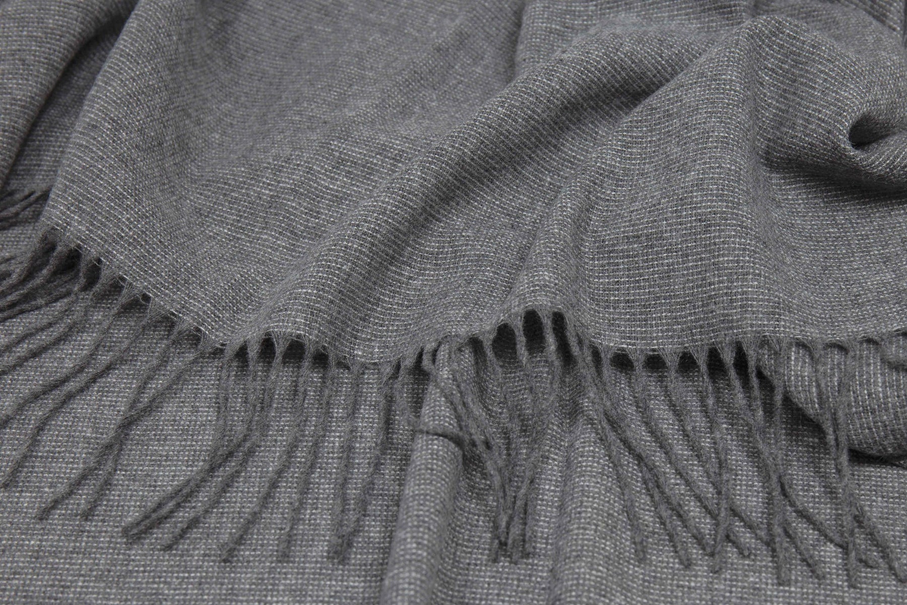 Paddington Throw Blanket - Merino Wool Blend, 140W x 200H cm, Slate - SuperSaverAU - view 2