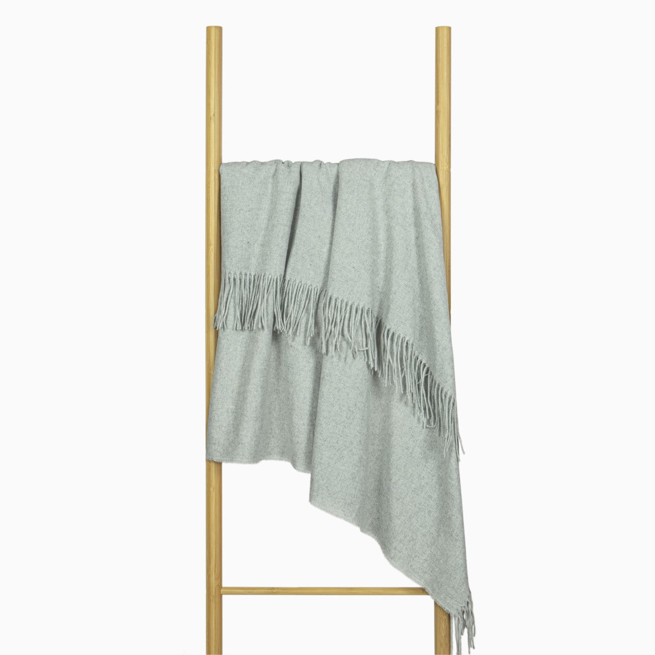 Paddington Throw Blanket - Merino Wool Blend, 140W x 200H cm, Light Grey - SuperSaverAU - view 3