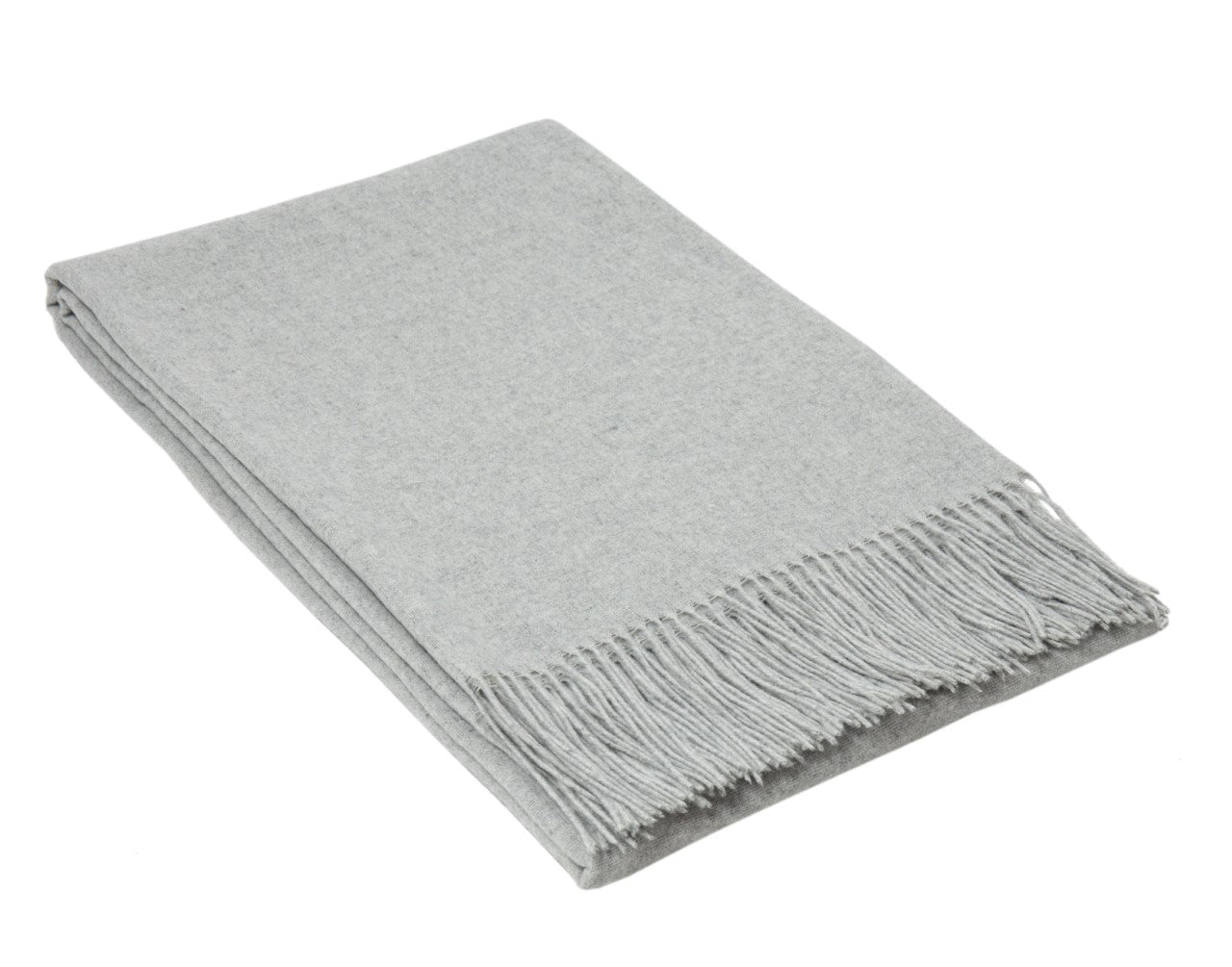 Paddington Throw Blanket - Merino Wool Blend, 140W x 200H cm, Light Grey - SuperSaverAU - view 4