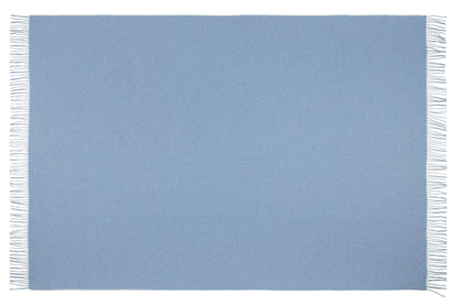Paddington Throw Blanket - Fine Wool Blend - Blue