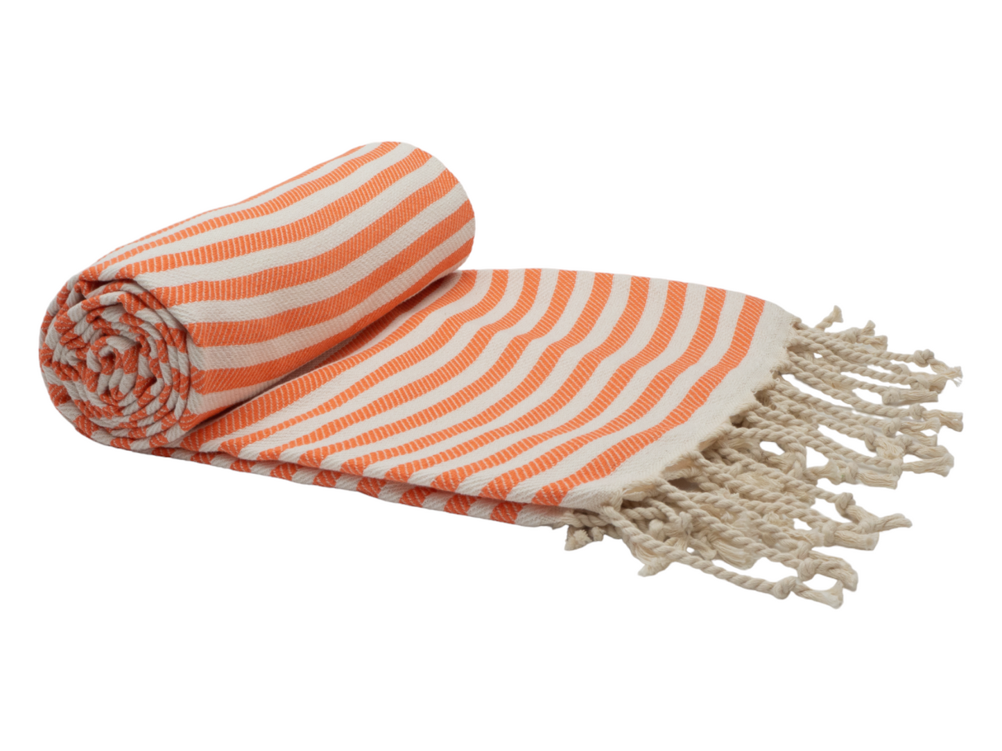 Portsea Pure Turkish Cotton Beach Towel - Coral, 100 x 180cm, Quick Drying