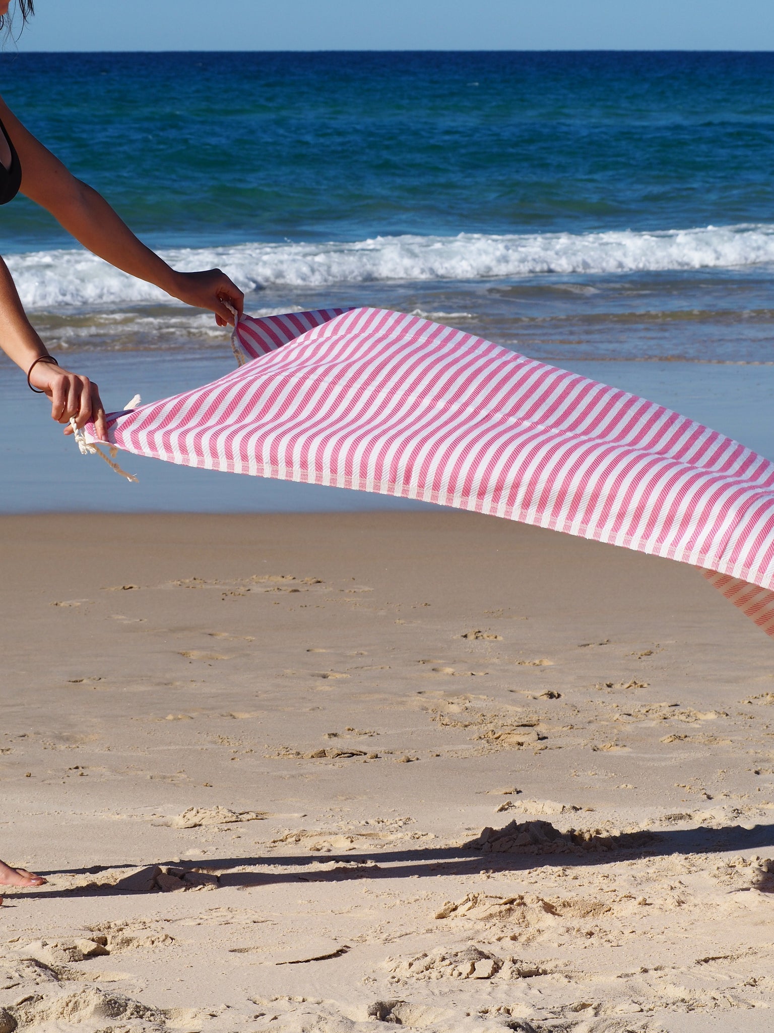 Portsea Pure Turkish Cotton Towel - Rose, 100 x 180cm, Quick Drying - SuperSaverAU - view 5