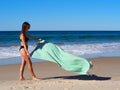 Portsea Pure Turkish Cotton Beach Towel - Mint, 100 x 180cm, Quick Drying - SuperSaverAU - view 4