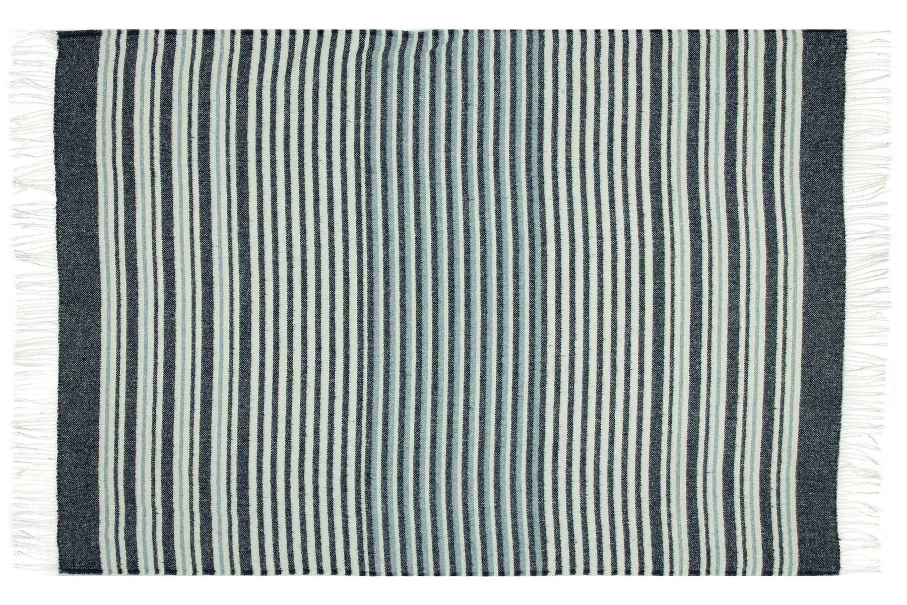Richmond Throw Blanket - Reclaimed Wool Blend, 130W x 180H cm, Navy - SuperSaverAU - view 2