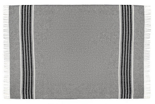 Richmond Throw Blanket - Reclaimed Wool Blend, 130x180 cm, Grey, Ethically Sourced