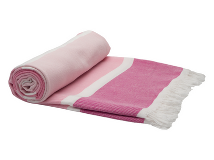 Sorrento Pure Turkish Cotton Beach Towel - Quick Drying, 95 x 175cm, Candy
