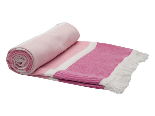 Sorrento Pure Turkish Cotton Beach Towel - Quick Drying, 95 x 175cm, Candy