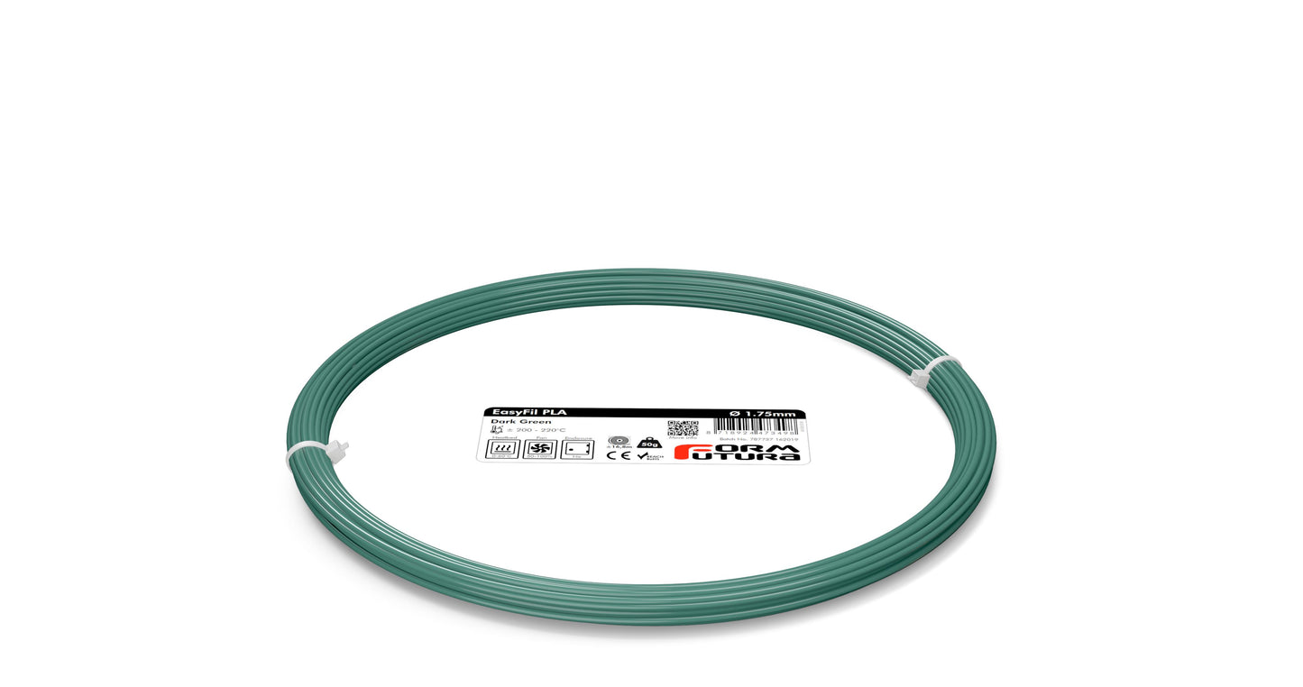 EasyFil PLA 3D Printer Filament Glow in the Dark - Green, 1.75mm, 50g