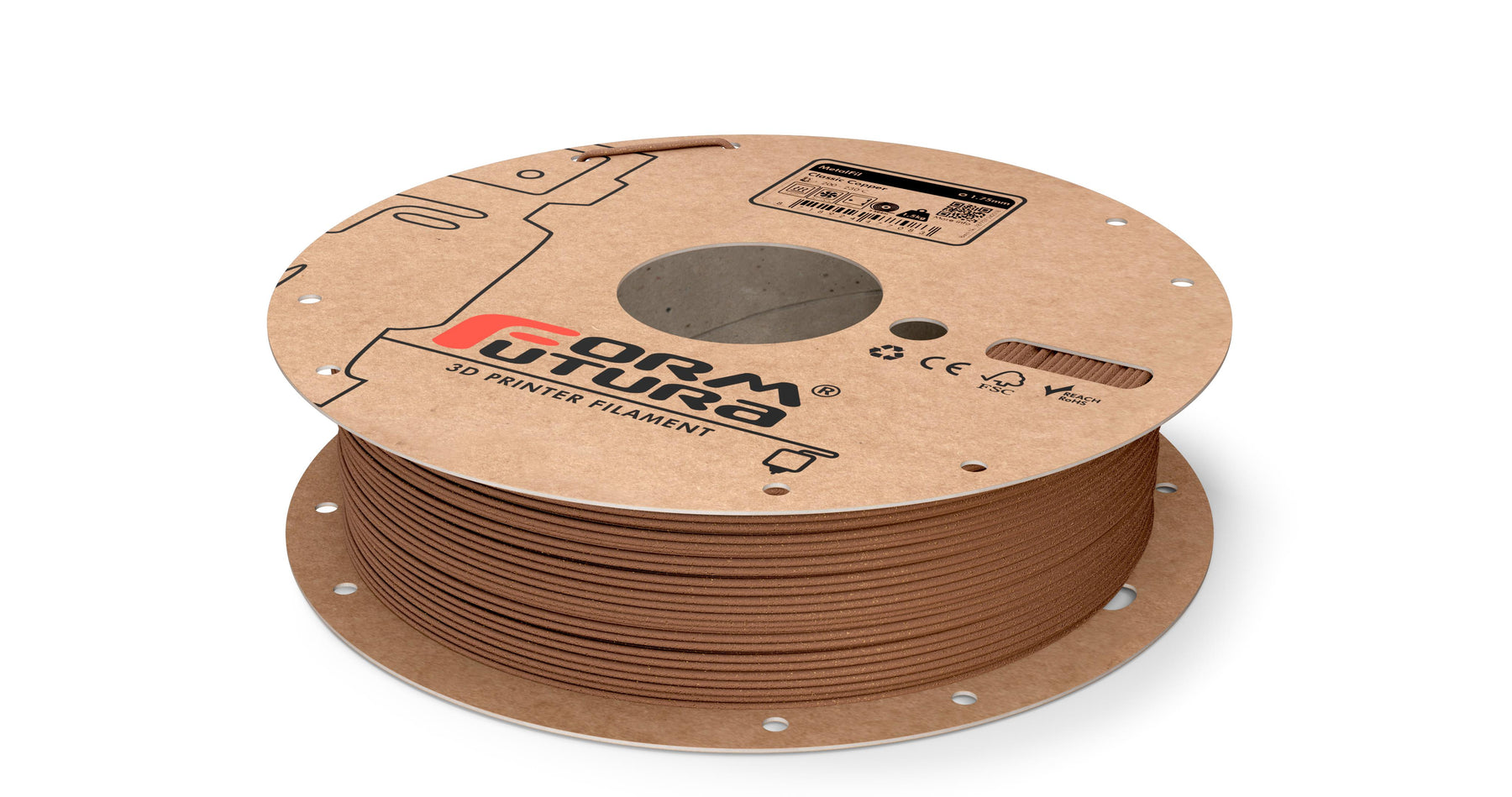 Formfutura MetalFil Classic Copper 1.75mm 1500g Composite PLA Filament - SuperSaverAU - view 1