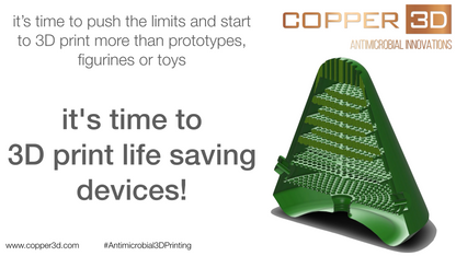 Copper 3D PLActive 1.75mm Antibacterial PLA Filament 750g Apple Green