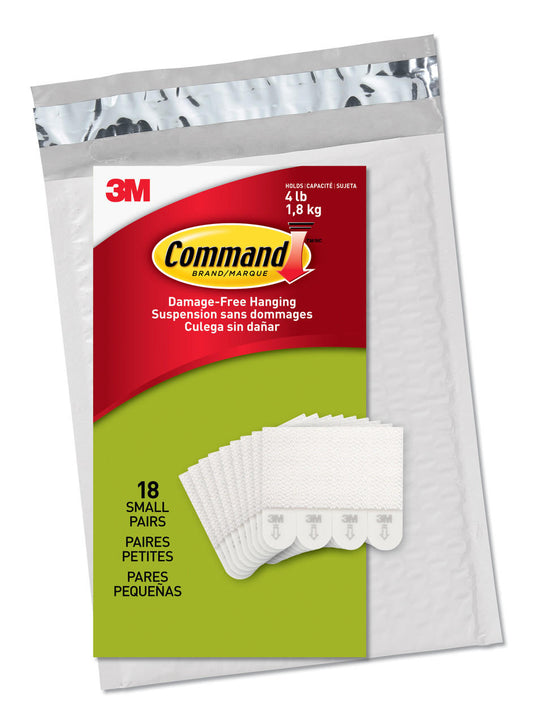 Command Picture Hanging Strips, Small, White, 18 Pairs, Damage Free, 8x10 Inches