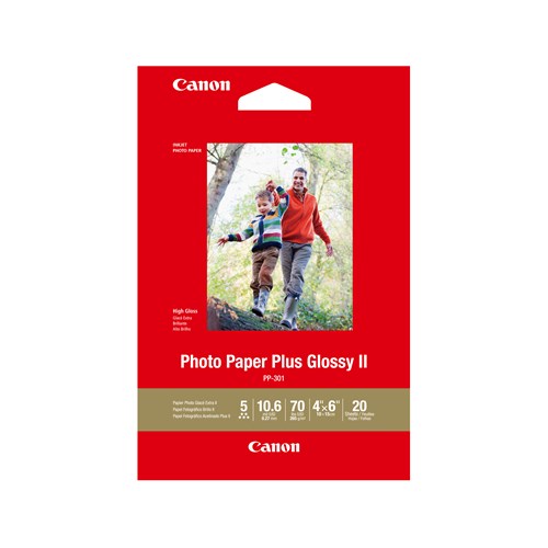 Canon Photo Paper Plus Glossy II 4x6 20 Sheets 260 GSM