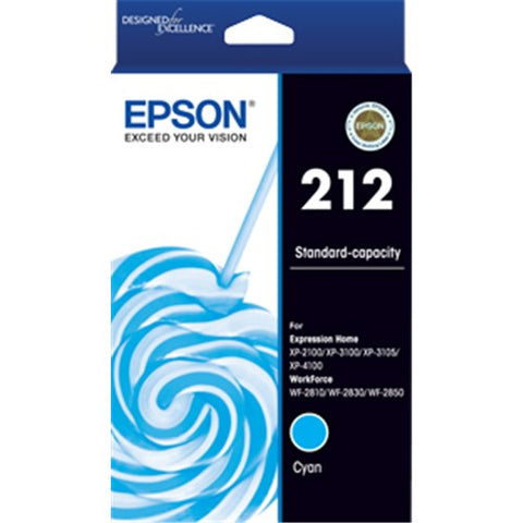 Epson Cyan Dye Ink Cartridge 212 Standard Capacity for XP-4100 Printer - SuperSaverAU - view 1