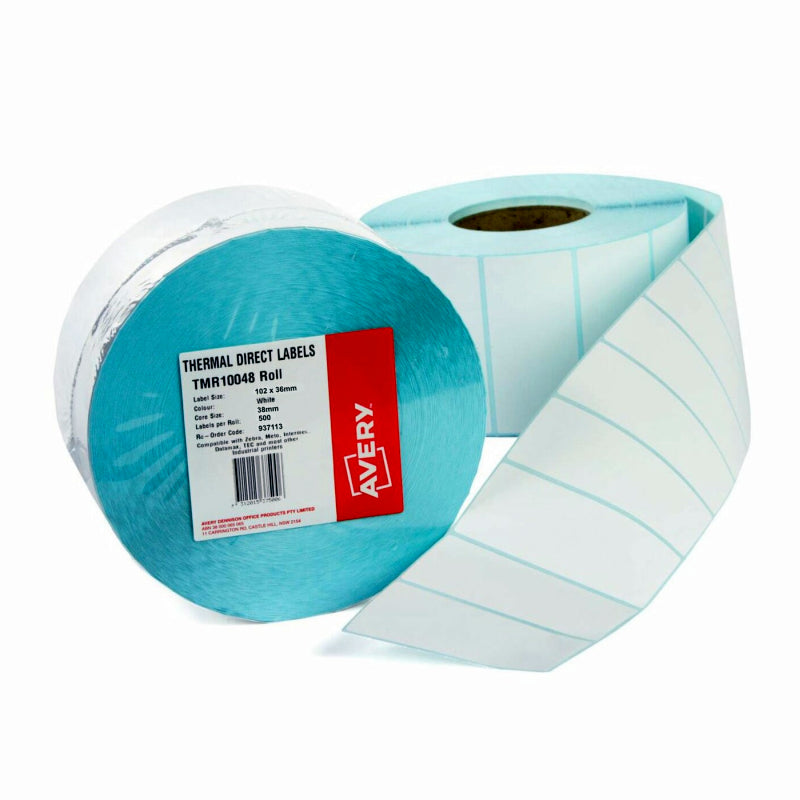Avery Thermal Labels 102x36mm Rl500 - White for Product & Inventory Identification - SuperSaverAU - view 1