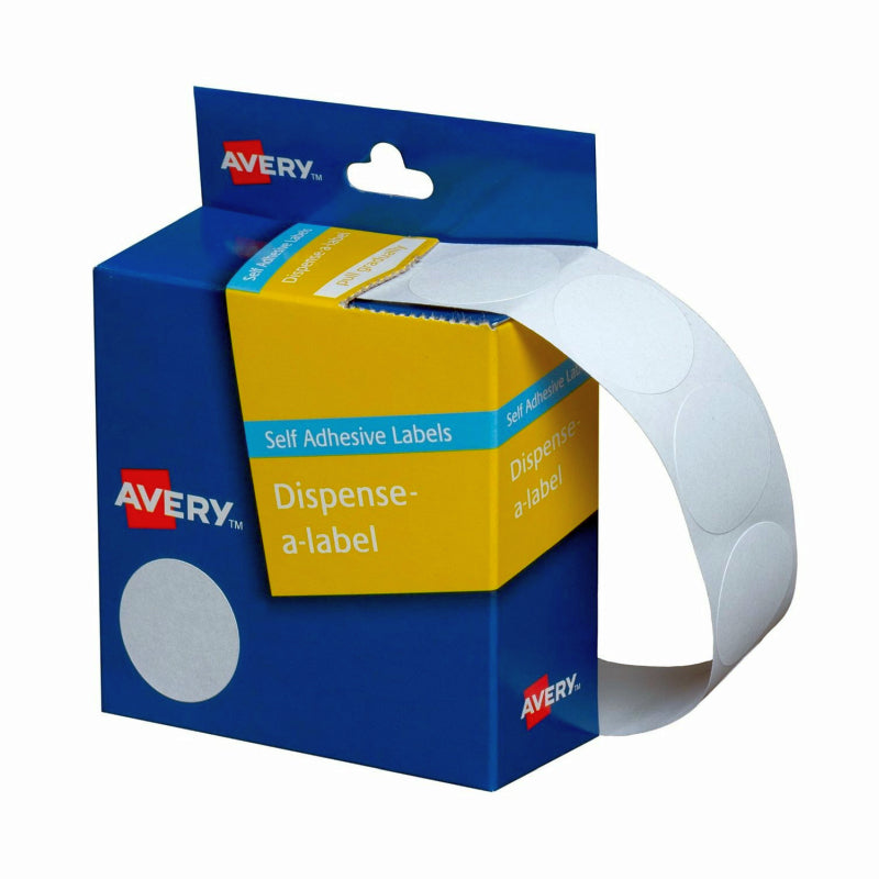 Avery Dispenser Dot Sticker Handwritable White 24mm Roll550 for Easy Labeling - SuperSaverAU - view 1