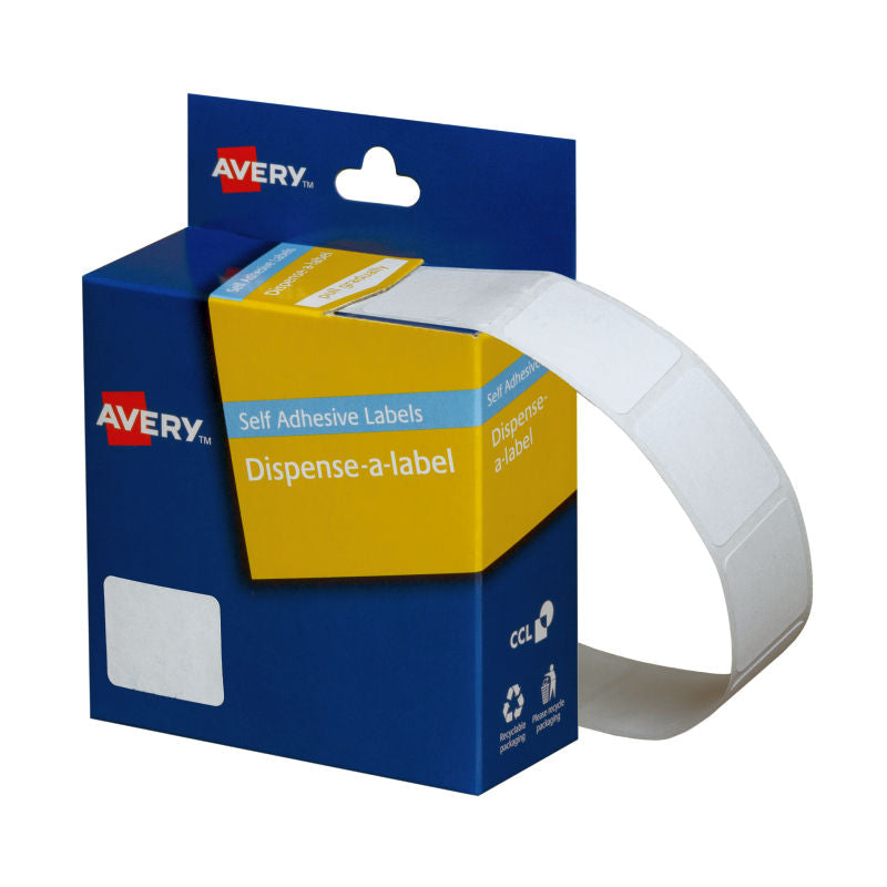 Avery Label Dispenser White Rectangle 19x24mm Roll650 for Quick Labeling - SuperSaverAU - view 1