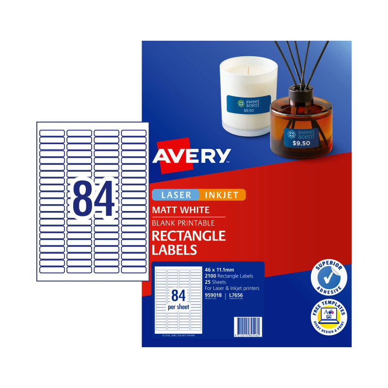 AVERY LIP MP Label L7656 84Up Pack of 25 - SuperSaverAU - view 1