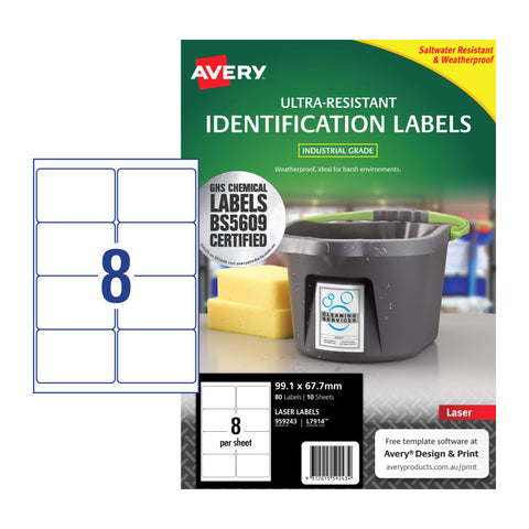AVERY Outdoor Labels 8Up 10 Pack - SuperSaverAU - view 1