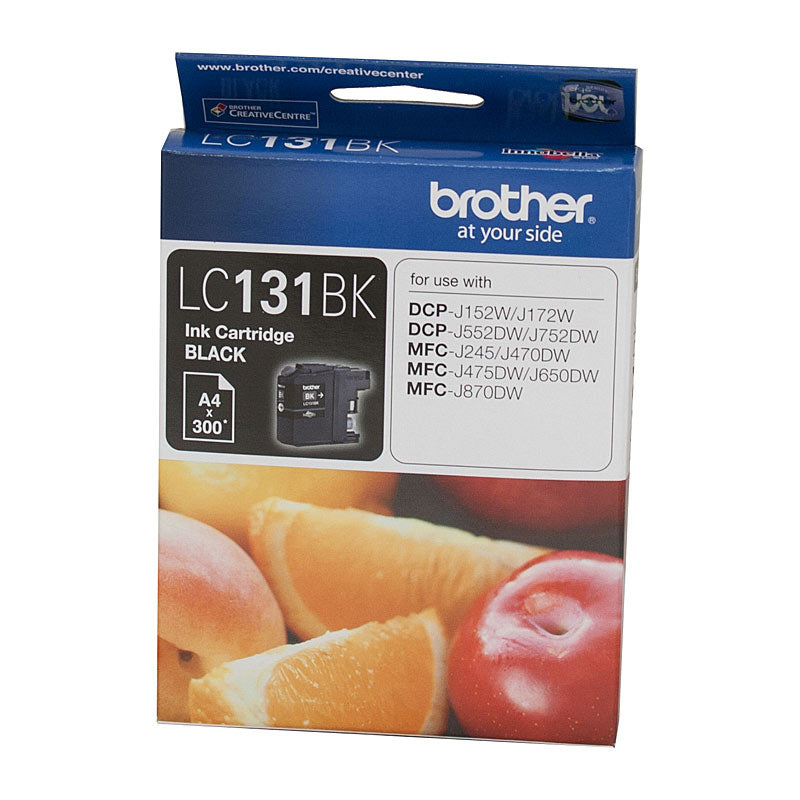 Brother LC-131BK Black Ink Cartridge Up to 300 Pages for DCP-J152W J552DW MFC-J870DW - SuperSaverAU - view 1