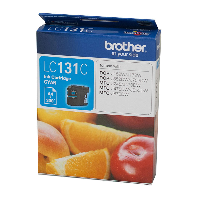 Brother Cyan Ink Cartridge LC-131C 300 Pages for DCP-J152W/J172W/J552DW/MFC-J245 Series - SuperSaverAU - view 1